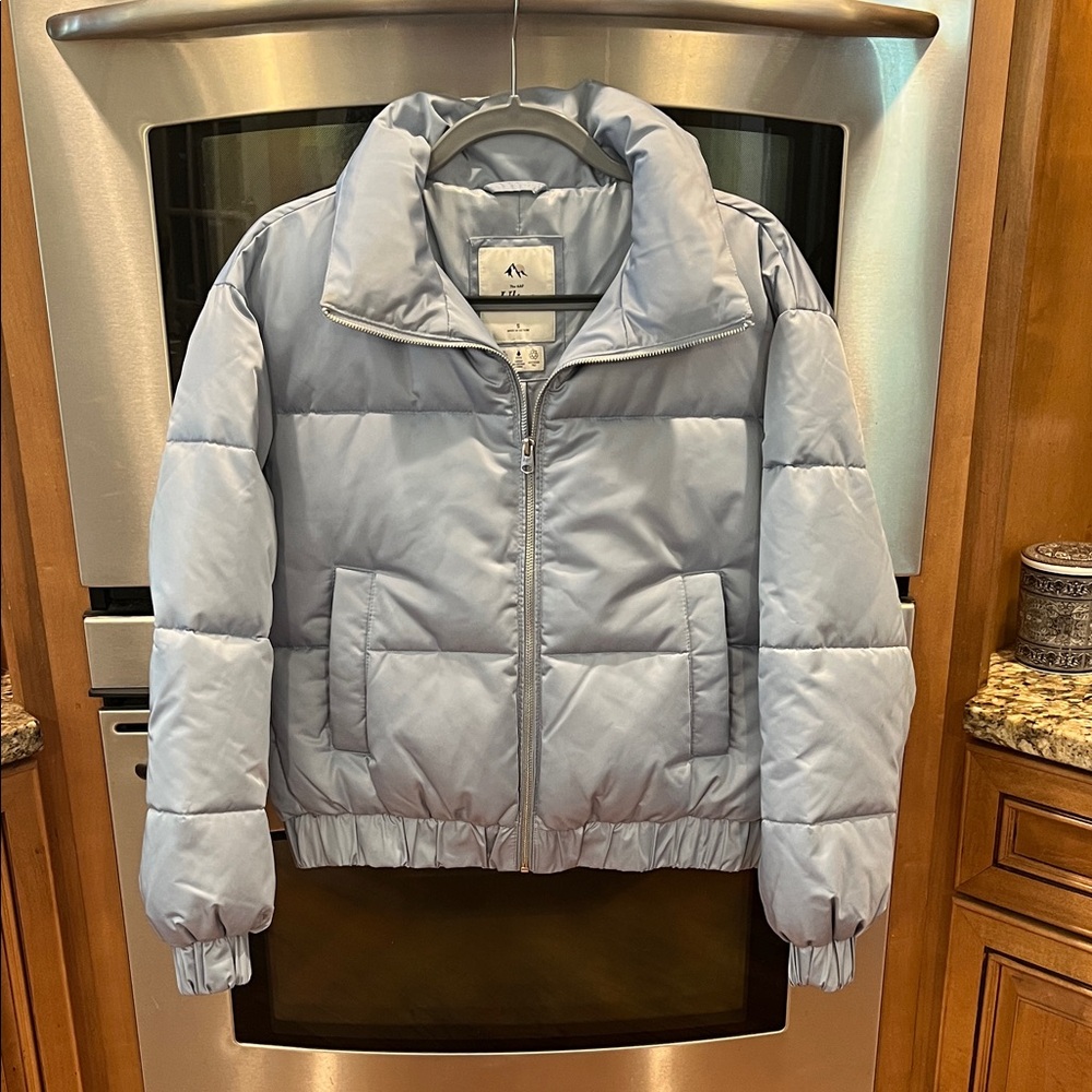 Abercrombie & Fitch light blue ultra mini Puffer Jacket size small